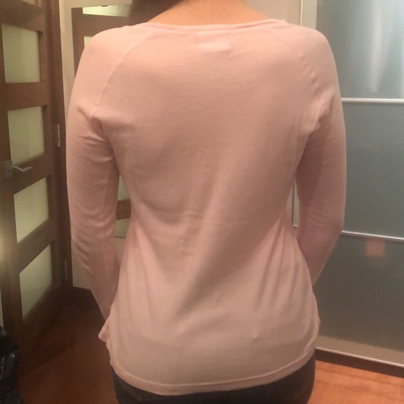 Lacoste pink long-sleeve tee with buttons sz. 44💕 - Picture 4 of 5